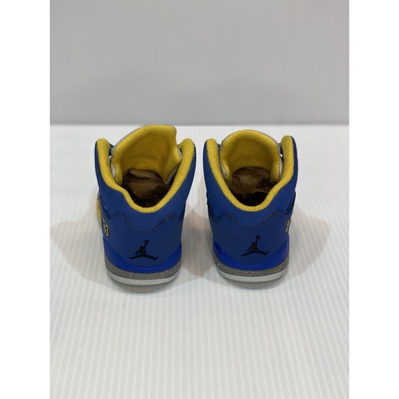 Air Jordan 5 Laney JSP Royal Blue Yellow Child/Toddler/Kids Size 10c Little Boys - Picture 7 of 10